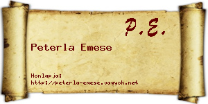 Peterla Emese névjegykártya